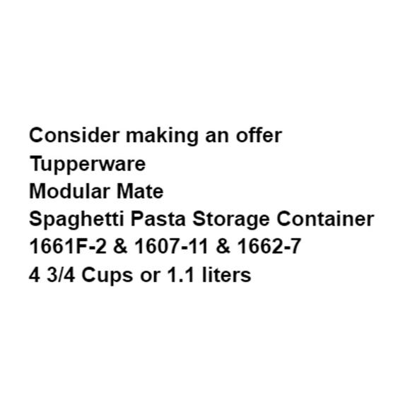 Tupperware Modular Mate Spaghetti Pasta Storage Container 1661F-2 1607-11 Red - Picture 2 of 9
